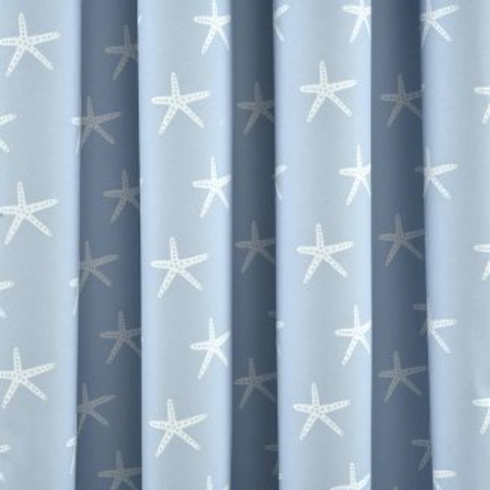 84"x52" Seaside Starfish Blackout Window Curtain Panel Blue - Lush Décor - NEW - Picture 4 of 4